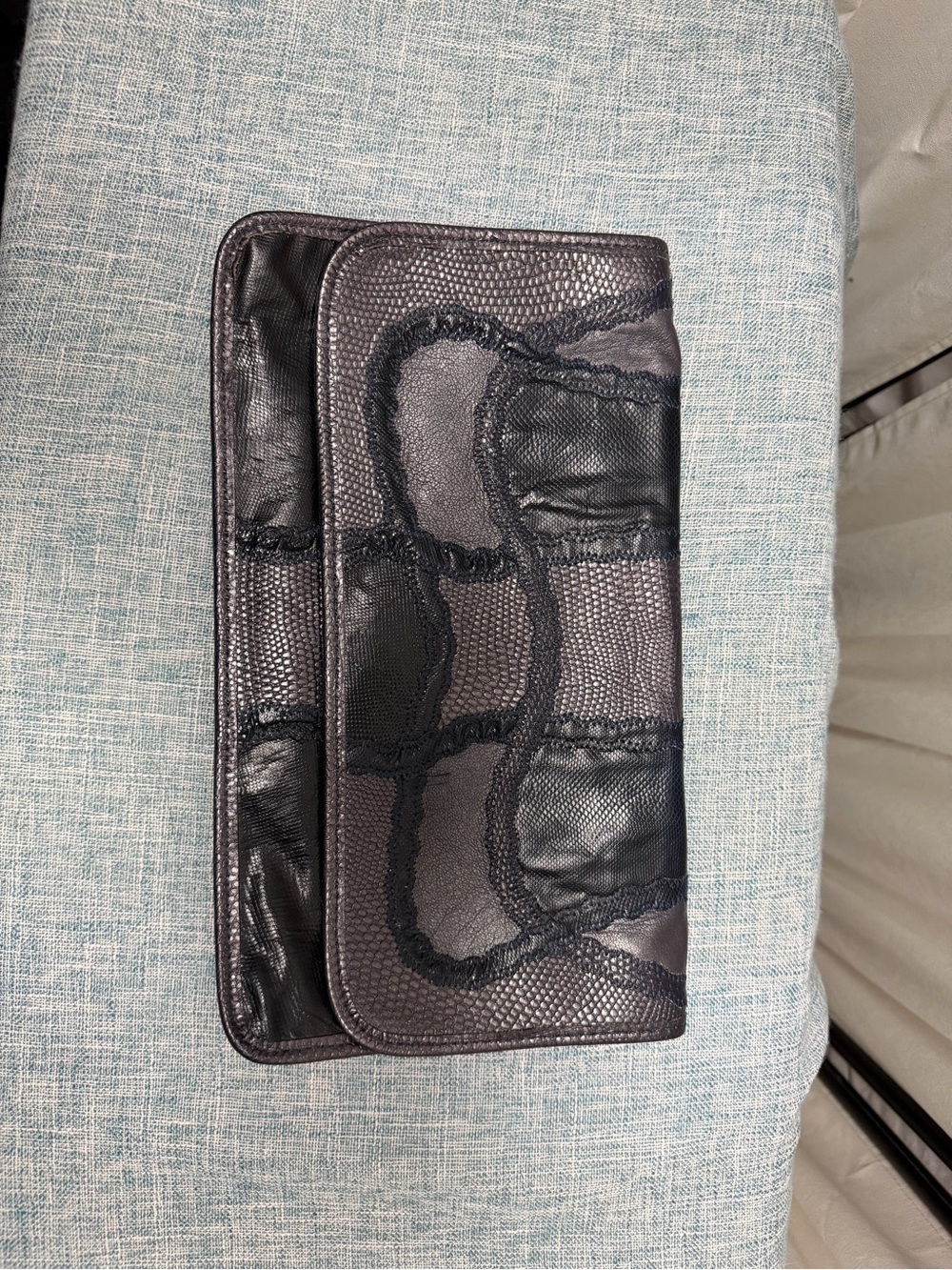 Vintage Carlos Falchi Patchwork Snakeskin Clutch